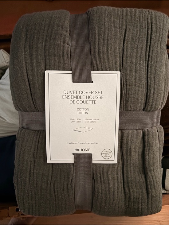 H&M Other - H&M Home Cotton Duvet Cover Set - Charcoal size King. No offers.